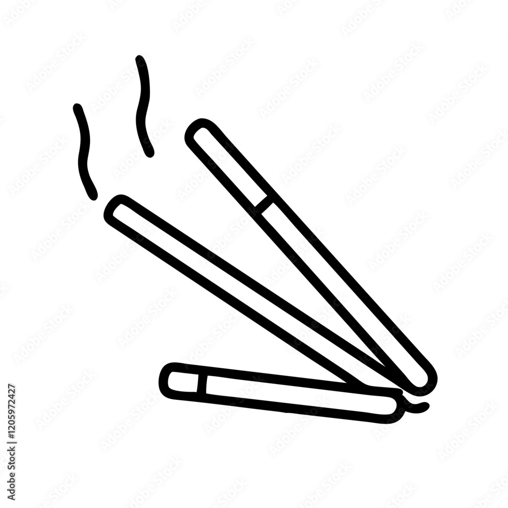 incense stick icon, incense stick line art - simple line art of incense stick, perfect for incense stick logos and icons incense stick icon, incense stick line art - simple line art of incense stick, perfect for incense stick logos and icons