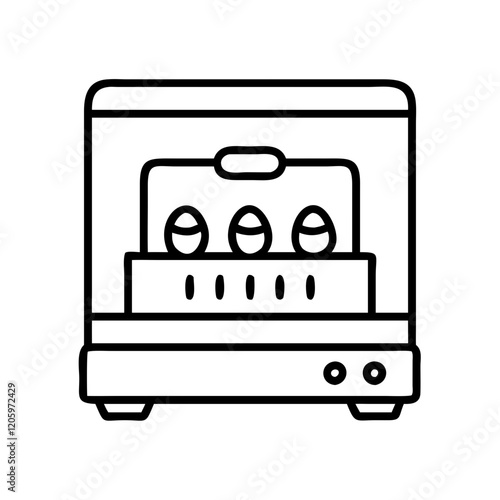 incubator icon, incubator line art - simple line art of incubator, perfect for incubator logos and icons