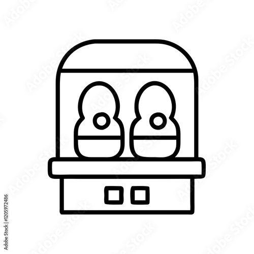 incubator icon, incubator line art - simple line art of incubator, perfect for incubator logos and icons