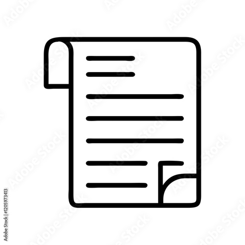 invoice icon, invoice line art - simple line art of invoice, perfect for invoice logos and icons