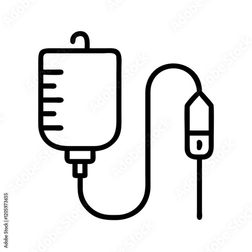 iv drip icon, iv drip line art - simple line art of iv drip, perfect for iv drip logos and icons