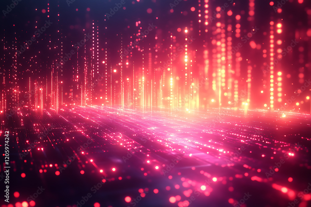 An abstract digital background featuring futuristic designs with elements such as geometric shapes, gradients, and dynamic lines, creating a modern and technological aesthetic.