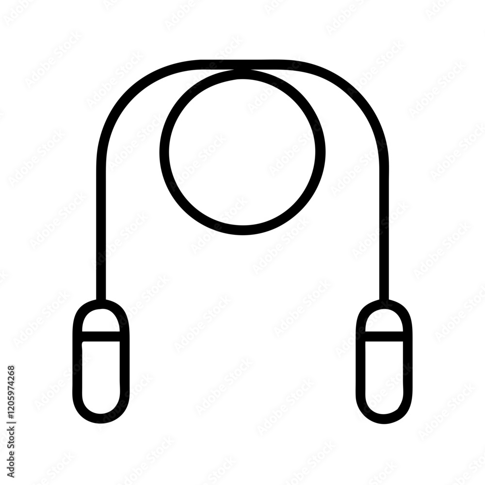 jump rope icon, jump rope line art - simple line art of jump rope, perfect for jump rope logos and icons jump rope icon, jump rope line art - simple line art of jump rope, perfect for jump rope logos and icons