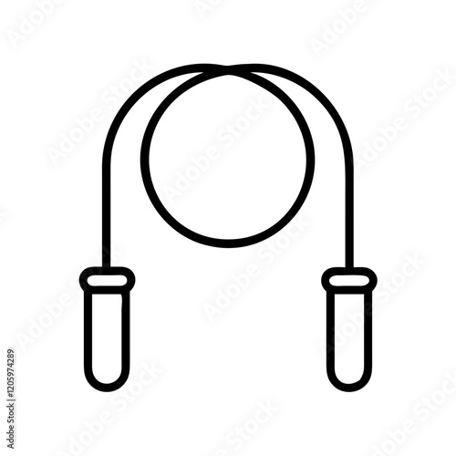 jump rope icon, jump rope line art - simple line art of jump rope, perfect for jump rope logos and icons