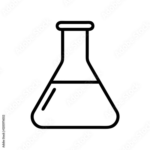 laboratory flask icon, laboratory flask line art - simple line art of laboratory flask, perfect for laboratory flask logos and icons