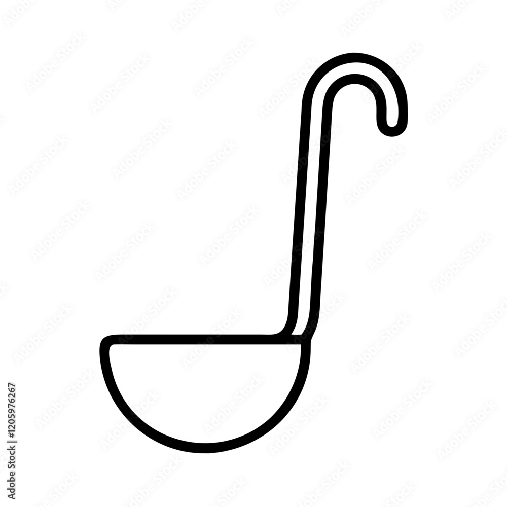 ladle icon, ladle line art - simple line art of ladle, perfect for ladle logos and icons ladle icon, ladle line art - simple line art of ladle, perfect for ladle logos and icons