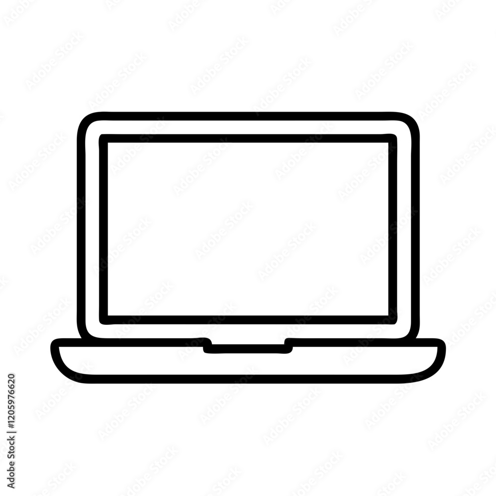laptop icon, laptop line art - simple line art of laptop, perfect for laptop logos and icons laptop icon, laptop line art - simple line art of laptop, perfect for laptop logos and icons