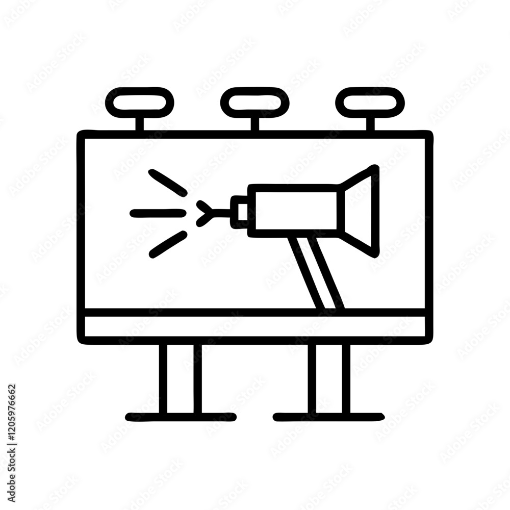 laser billboard icon, laser billboard line art - simple line art of laser billboard, perfect for laser billboard logos and icons laser billboard icon, laser billboard line art - simple line art of laser billboard, perfect for laser billboard logos and icons