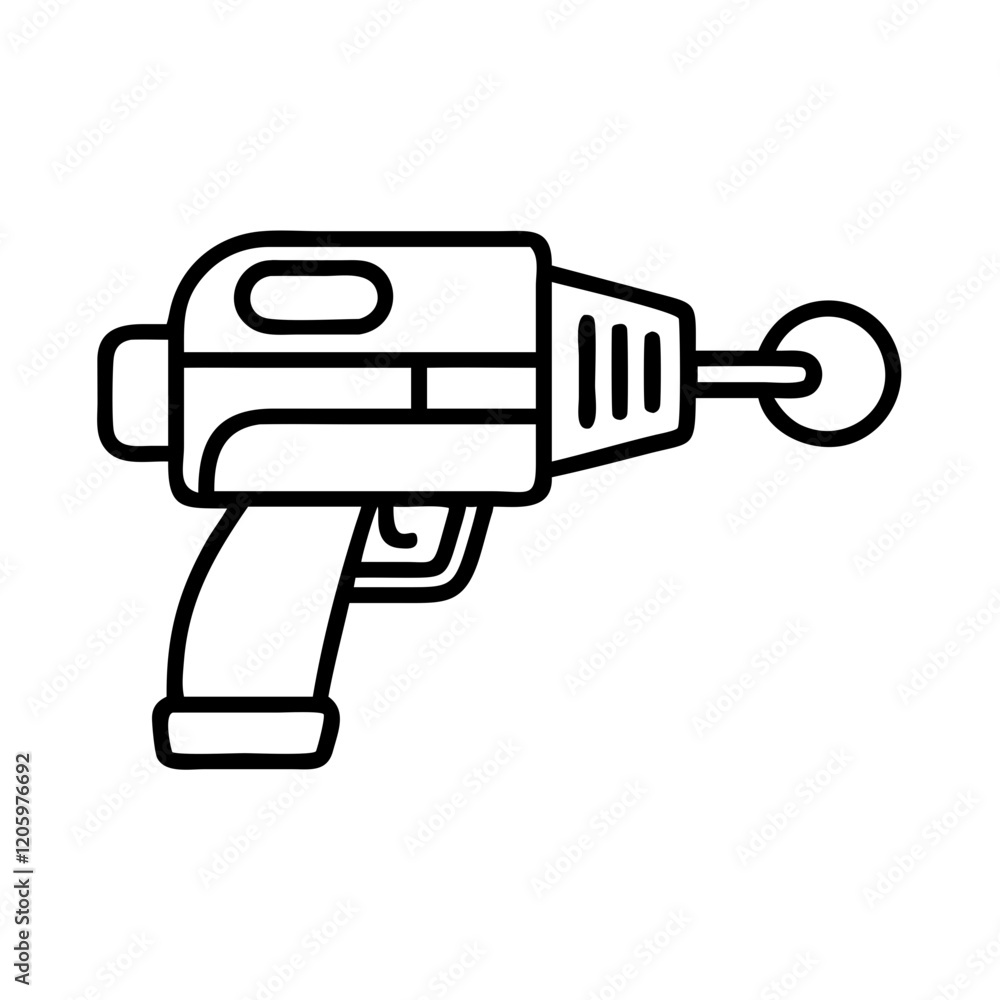 laser gun icon, laser gun line art - simple line art of laser gun, perfect for laser gun logos and icons laser gun icon, laser gun line art - simple line art of laser gun, perfect for laser gun logos and icons