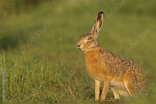 Zając szarak, hare, (Lepus europaeus) photo