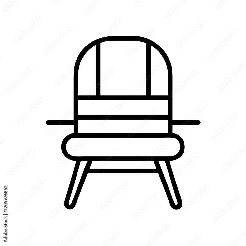 lawn chair icon, lawn chair line art - simple line art of lawn chair, perfect for lawn chair logos and icons lawn chair icon, lawn chair line art - simple line art of lawn chair, perfect for lawn chair logos and icons