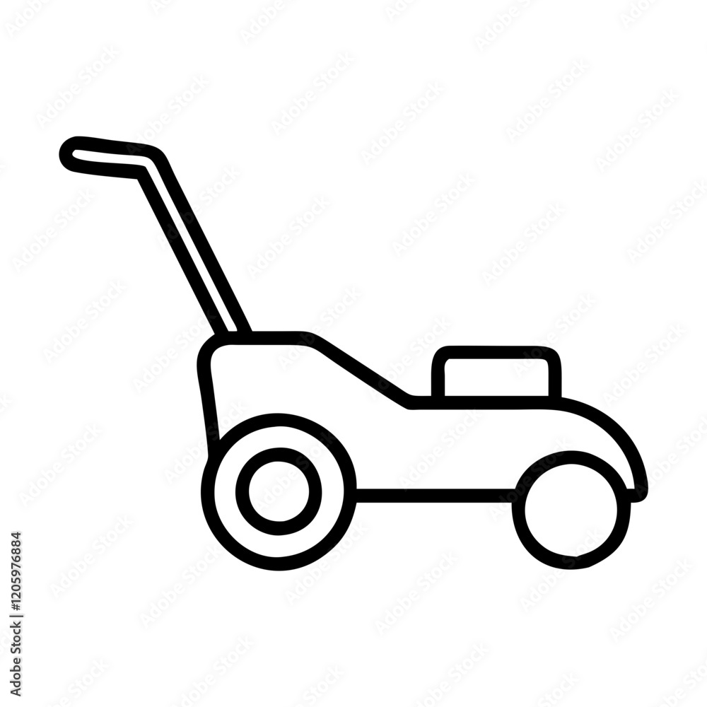 lawn mower icon, lawn mower line art - simple line art of lawn mower, perfect for lawn mower logos and icons lawn mower icon, lawn mower line art - simple line art of lawn mower, perfect for lawn mower logos and icons