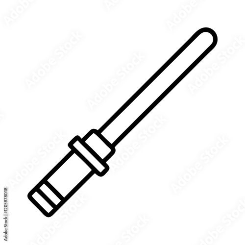 light saber icon, light saber line art - simple line art of light saber, perfect for light saber logos and icons