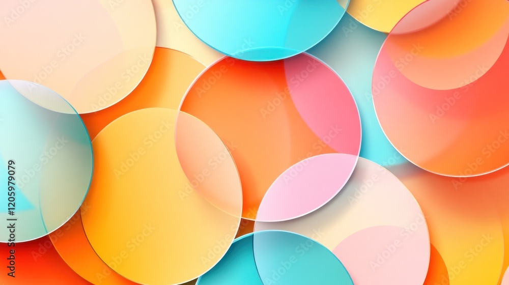 Abstract vibrant overlapping circles with a transparent effect creating a dynamic visual pattern Abstract vibrant overlapping circles with a transparent effect creating a dynamic visual pattern