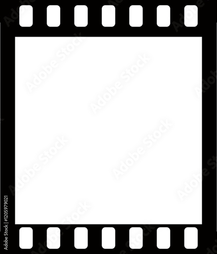 Vintage camera photo frame vector, retro film style black border design for photography projects