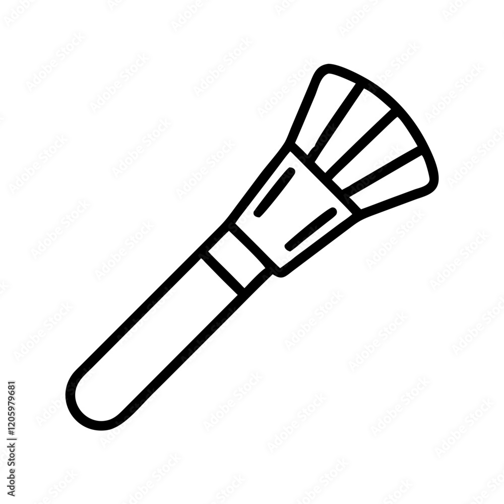 makeup brush icon, makeup brush line art - simple line art of makeup brush, perfect for makeup brush logos and icons makeup brush icon, makeup brush line art - simple line art of makeup brush, perfect for makeup brush logos and icons