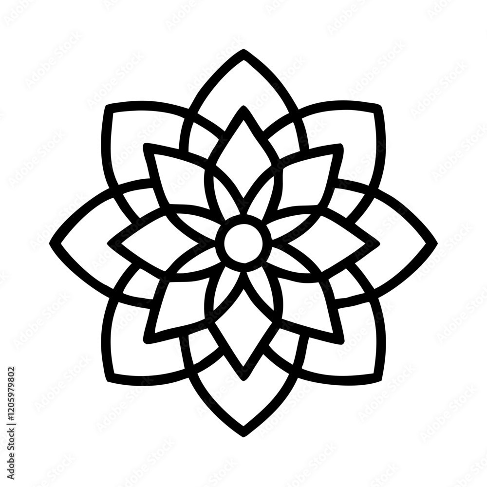 mandala icon, mandala line art - simple line art of mandala, perfect for mandala logos and icons mandala icon, mandala line art - simple line art of mandala, perfect for mandala logos and icons