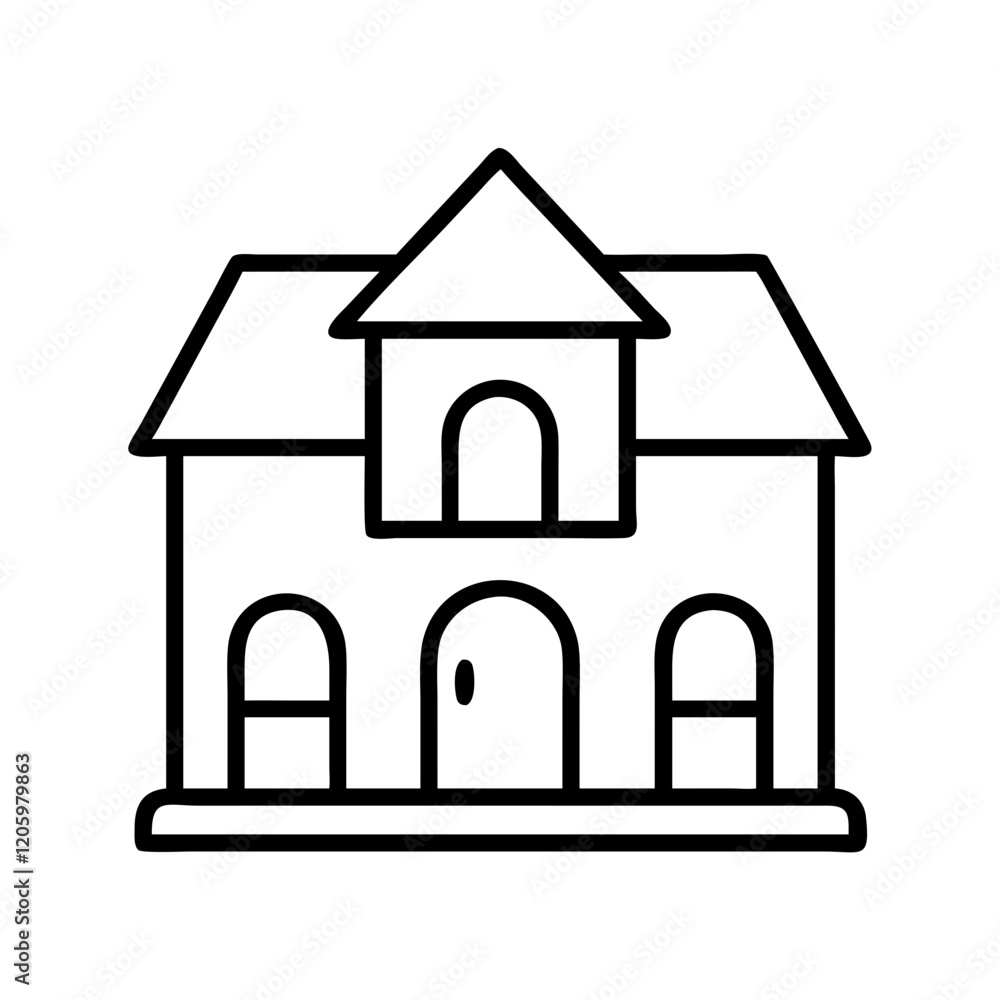 mansion icon, mansion line art - simple line art of mansion, perfect for mansion logos and icons mansion icon, mansion line art - simple line art of mansion, perfect for mansion logos and icons