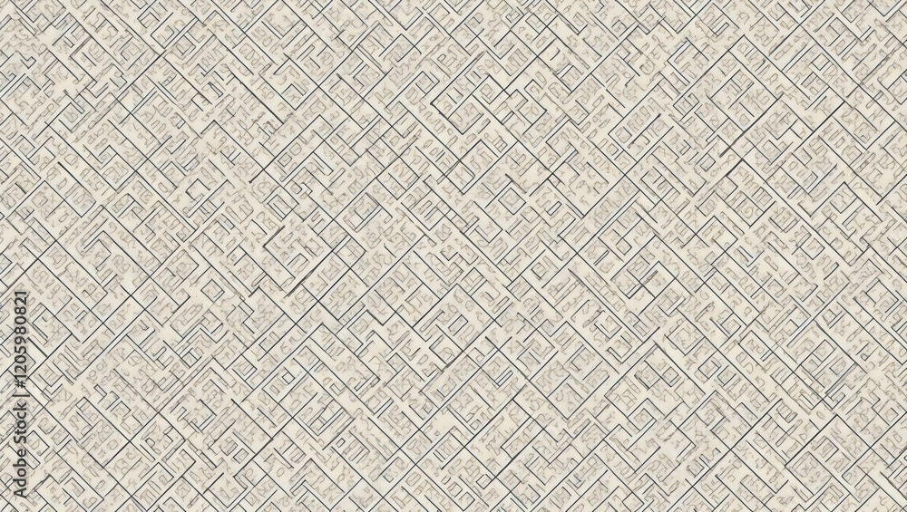 Abstract Textured Pattern with Beige Lines and Geometric Grid Design Abstract Textured Pattern with Beige Lines and Geometric Grid Design