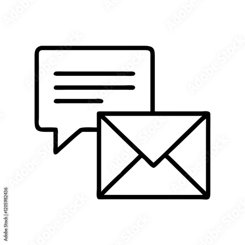 message icon, message line art - simple line art of message, perfect for message logos and icons