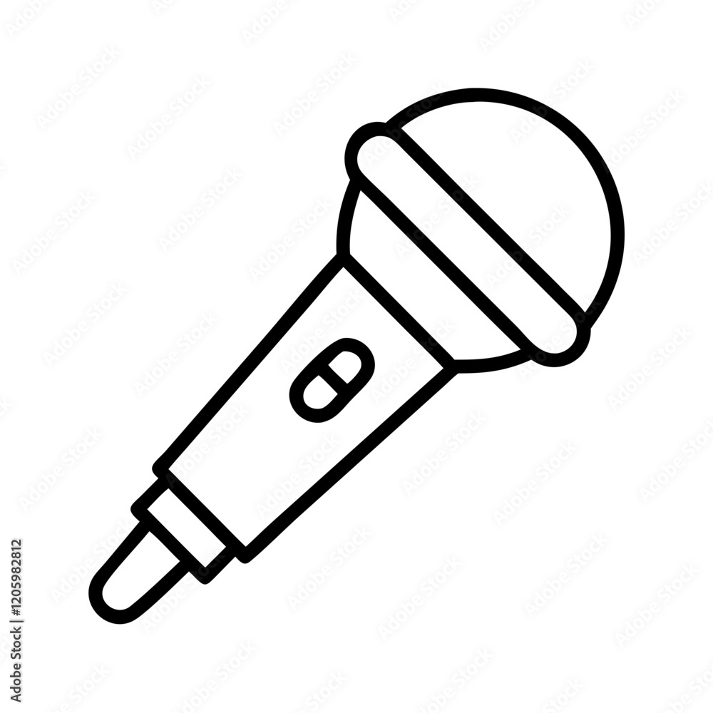 microphone icon, microphone line art - simple line art of microphone, perfect for microphone logos and icons microphone icon, microphone line art - simple line art of microphone, perfect for microphone logos and icons