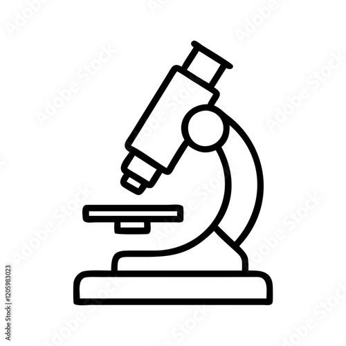 microscope icon, microscope line art - simple line art of microscope, perfect for microscope logos and icons