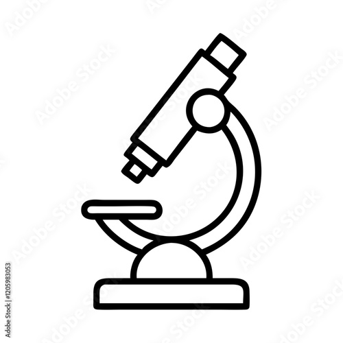 microscope icon, microscope line art - simple line art of microscope, perfect for microscope logos and icons