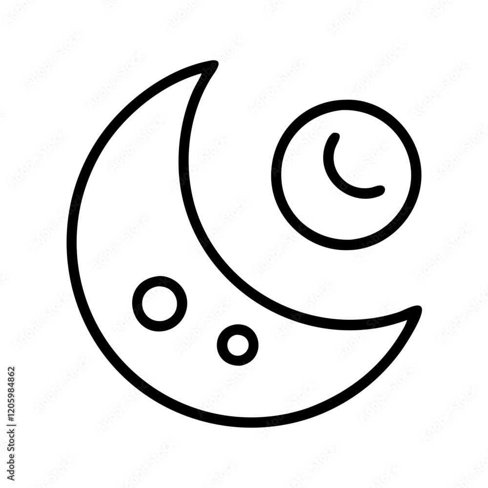 moon icon, moon line art - simple line art of moon, perfect for moon logos and icons moon icon, moon line art - simple line art of moon, perfect for moon logos and icons