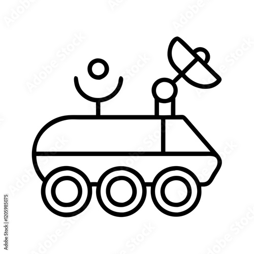 moon rover icon, moon rover line art - simple line art of moon rover, perfect for moon rover logos and icons