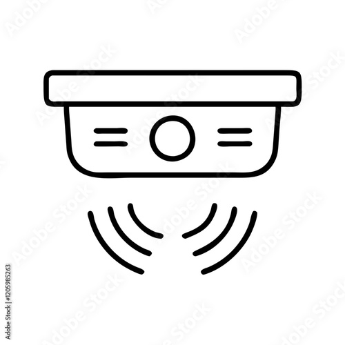 motion sensor icon, motion sensor line art - simple line art of motion sensor, perfect for motion sensor logos and icons