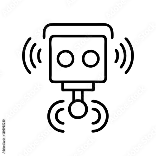 motion sensors icon, motion sensors line art - simple line art of motion sensors, perfect for motion sensors logos and icons