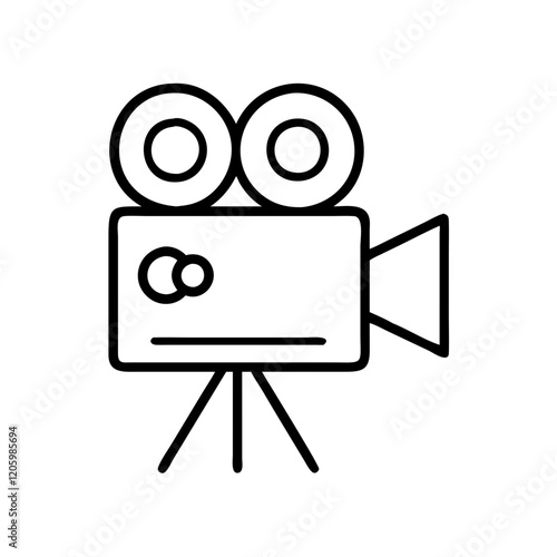 movie projector icon, movie projector line art - simple line art of movie projector, perfect for movie projector logos and icons