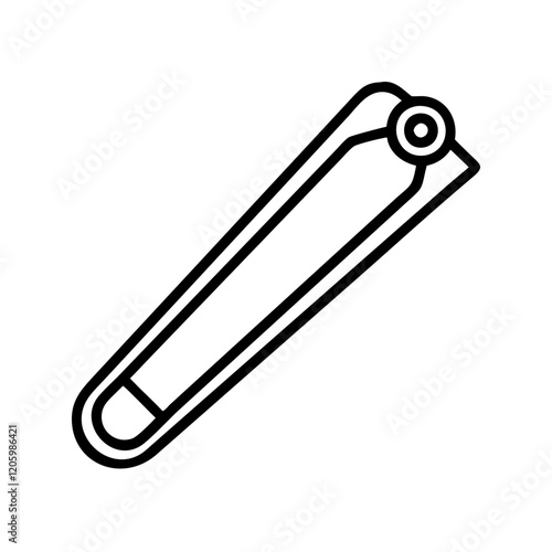 nail clippers icon, nail clippers line art - simple line art of nail clippers, perfect for nail clippers logos and icons