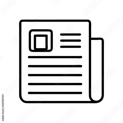 news feed icon, news feed line art - simple line art of news feed, perfect for news feed logos and icons