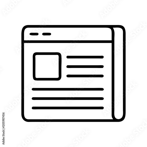 news feed icon, news feed line art - simple line art of news feed, perfect for news feed logos and icons
