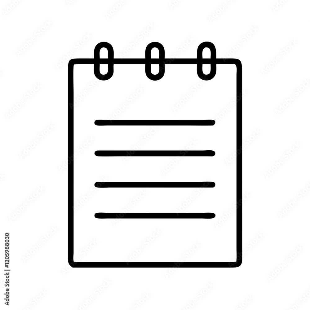 notepad icon, notepad line art - simple line art of notepad, perfect for notepad logos and icons notepad icon, notepad line art - simple line art of notepad, perfect for notepad logos and icons
