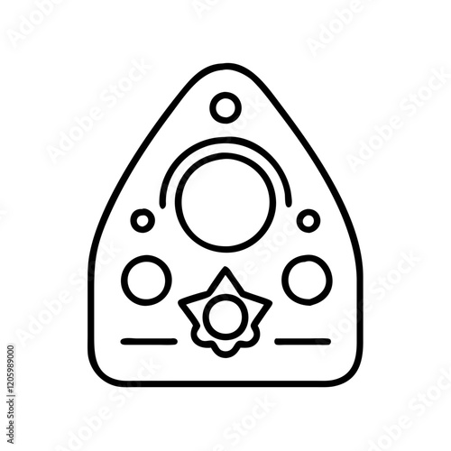 ouija board icon, ouija board line art - simple line art of ouija board, perfect for ouija board logos and icons