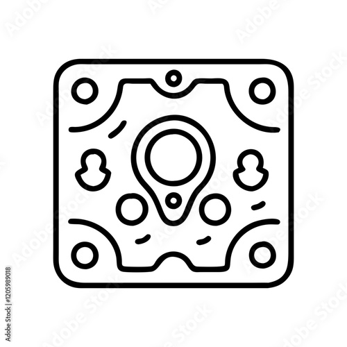 ouija board icon, ouija board line art - simple line art of ouija board, perfect for ouija board logos and icons