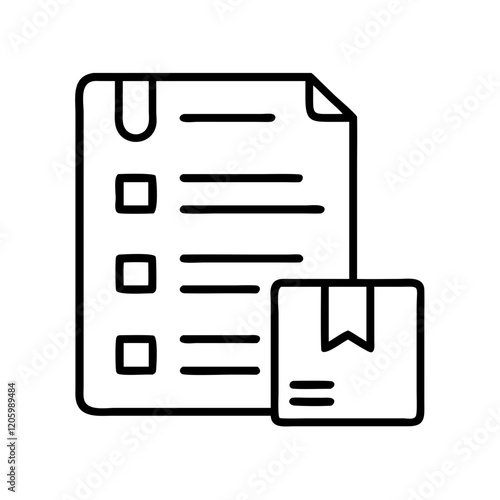 packing list icon, packing list line art - simple line art of packing list, perfect for packing list logos and icons