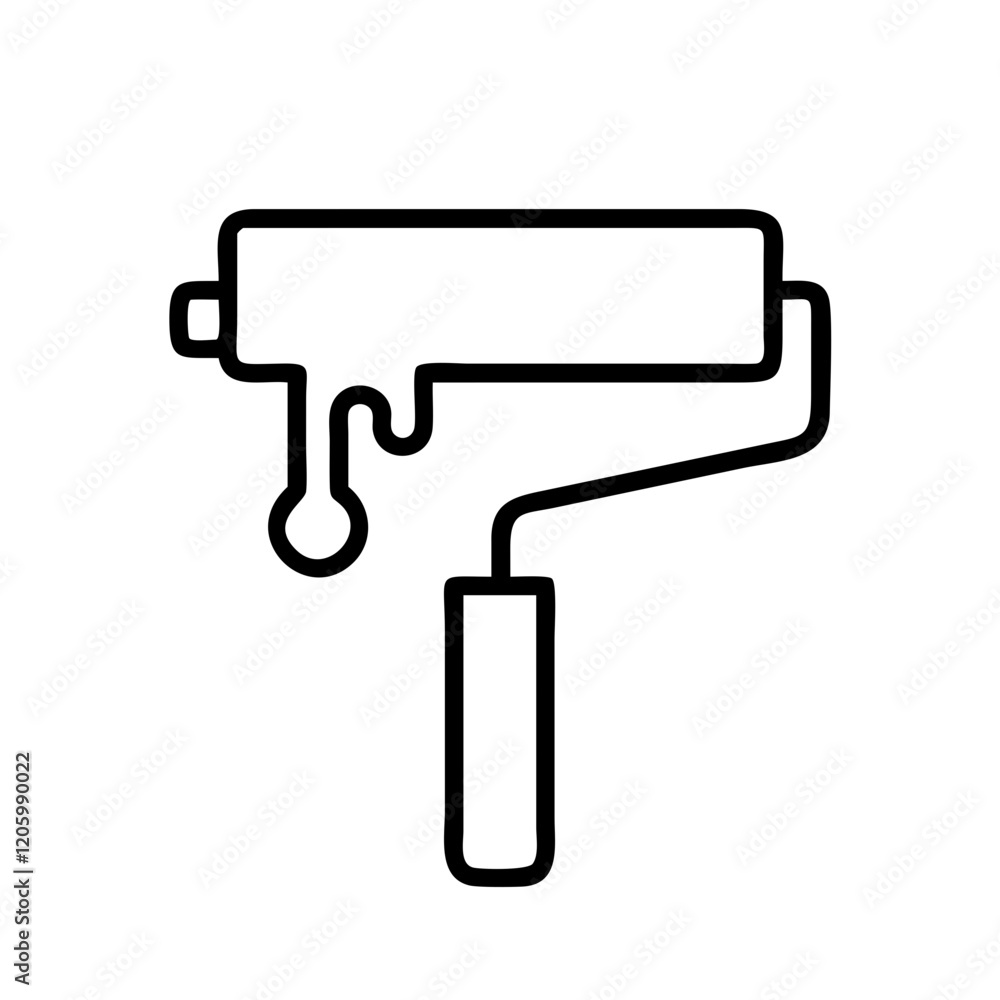 paint roller icon, paint roller line art - simple line art of paint roller, perfect for paint roller logos and icons paint roller icon, paint roller line art - simple line art of paint roller, perfect for paint roller logos and icons