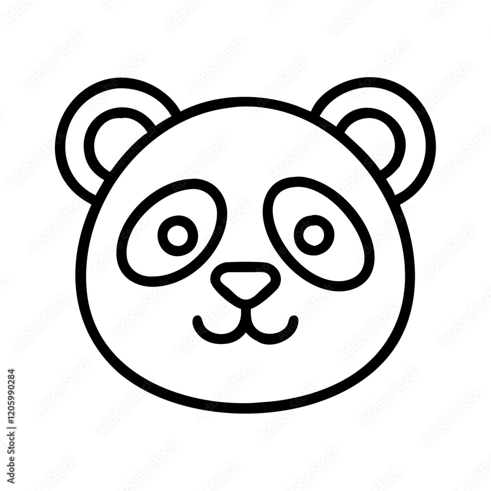 panda icon, panda line art - simple line art of panda, perfect for panda logos and icons panda icon, panda line art - simple line art of panda, perfect for panda logos and icons