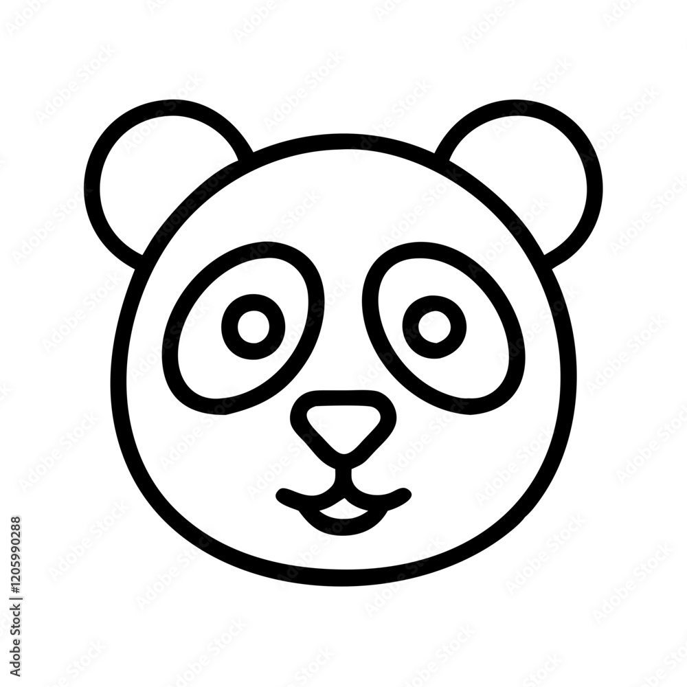 panda icon, panda line art - simple line art of panda, perfect for panda logos and icons panda icon, panda line art - simple line art of panda, perfect for panda logos and icons