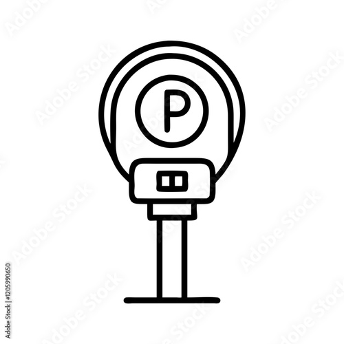 parking meter icon, parking meter line art - simple line art of parking meter, perfect for parking meter logos and icons