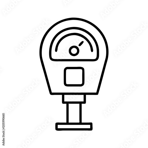 parking meter icon, parking meter line art - simple line art of parking meter, perfect for parking meter logos and icons