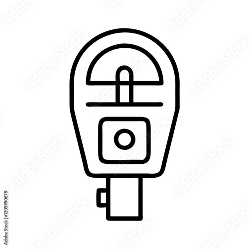 parking meter icon, parking meter line art - simple line art of parking meter, perfect for parking meter logos and icons