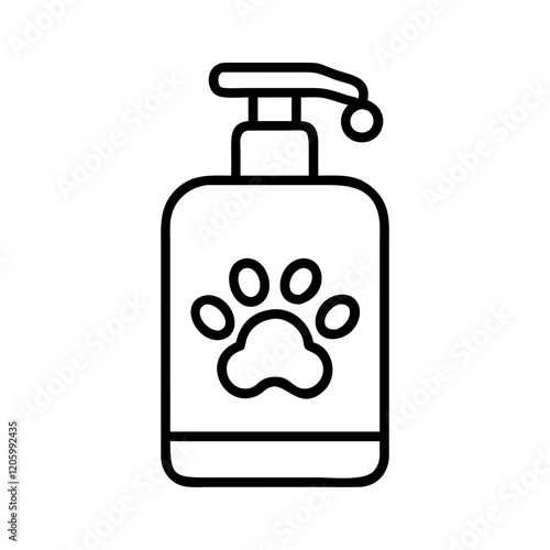 pet shampoo icon, pet shampoo line art - simple line art of pet shampoo, perfect for pet shampoo logos and icons