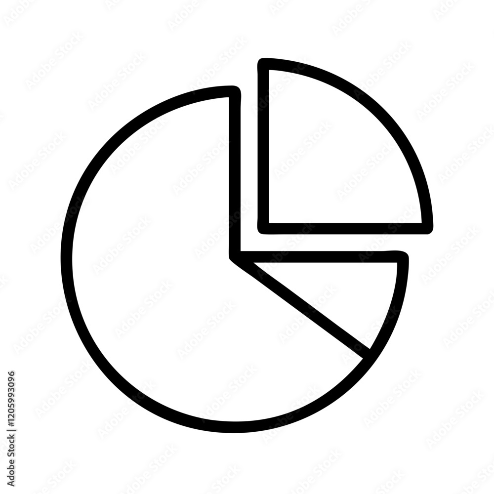 pie chart icon, pie chart line art - simple line art of pie chart, perfect for pie chart logos and icons pie chart icon, pie chart line art - simple line art of pie chart, perfect for pie chart logos and icons