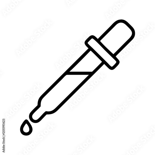 pipette icon, pipette line art - simple line art of pipette, perfect for pipette logos and icons