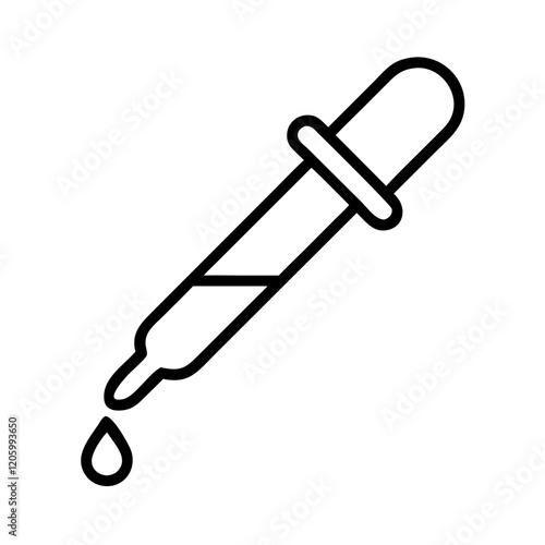 pipette icon, pipette line art - simple line art of pipette, perfect for pipette logos and icons