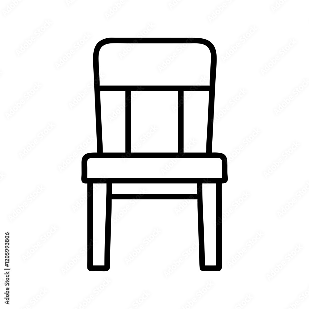plain chair icon, plain chair line art - simple line art of plain chair, perfect for plain chair logos and icons plain chair icon, plain chair line art - simple line art of plain chair, perfect for plain chair logos and icons